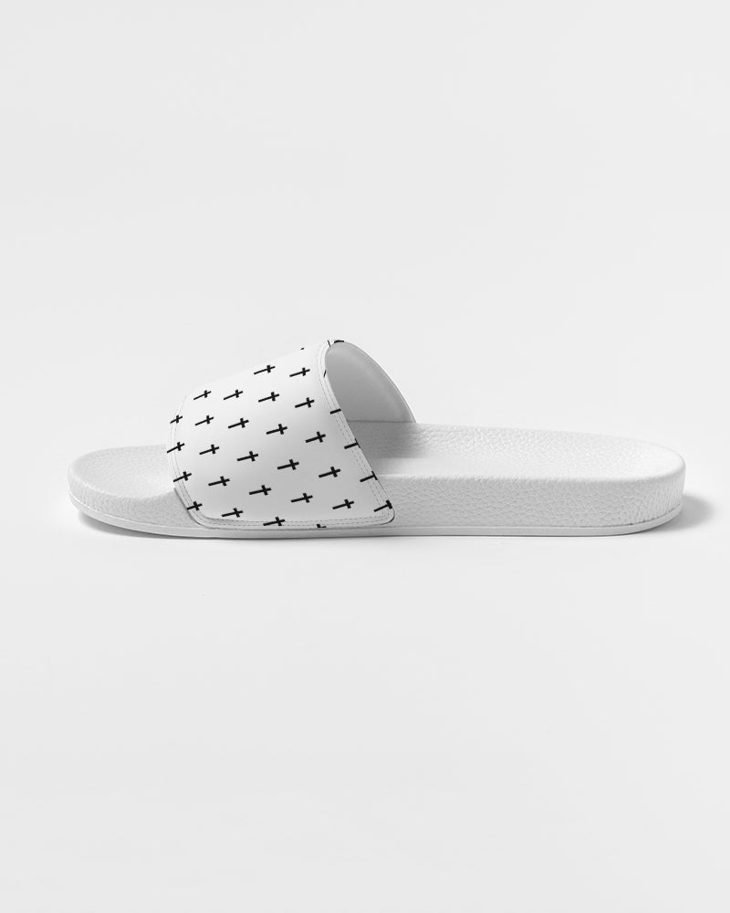 Mini Cross: Women's White Slide Sandal