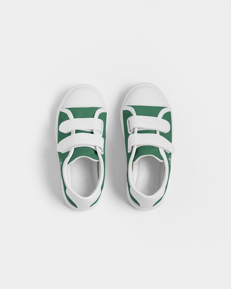 Simple Cross: Kids Green Velcro Sneaker