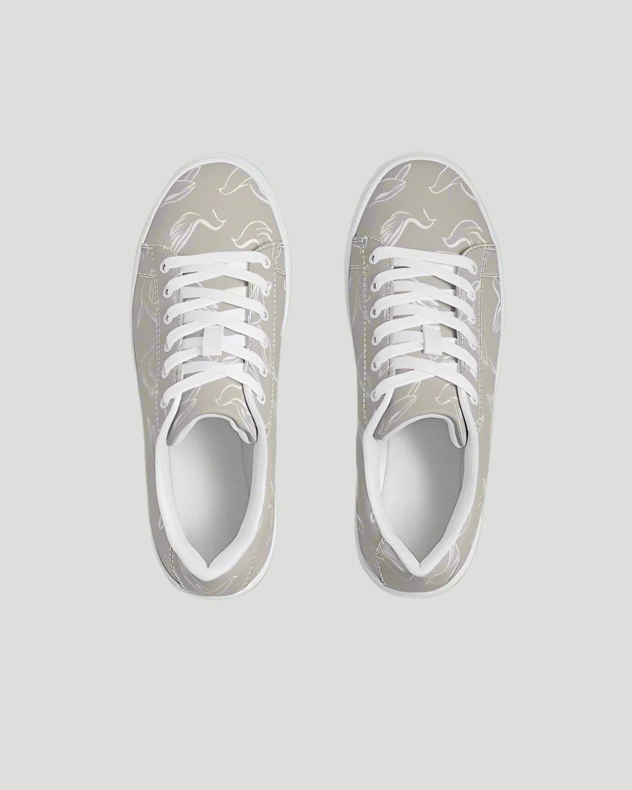 Doves: Women's Taupe Vegan Leather Sneaker