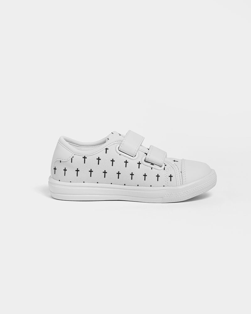 Mini Cross: Kids White Velcro Sneaker