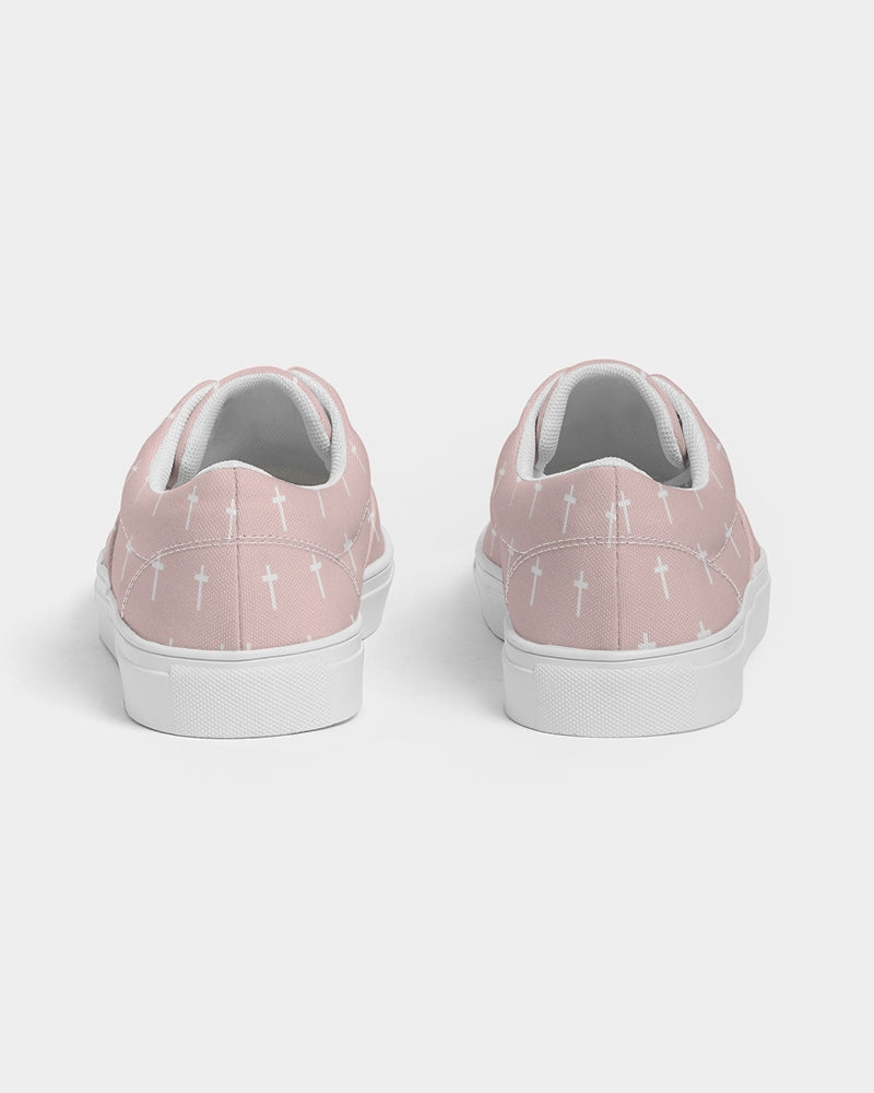 Mini Cross: Women's Pink Canvas Lace Up Sneaker