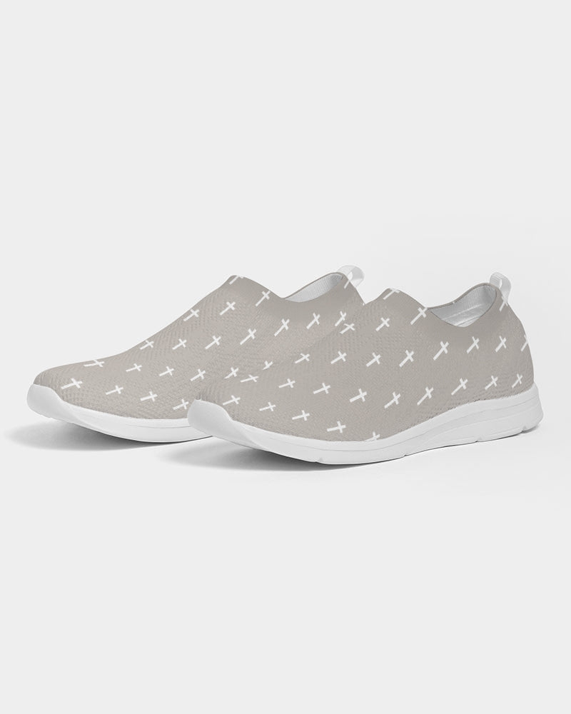 Mini Cross: Men's Taupe Flyknit Slip On Shoe