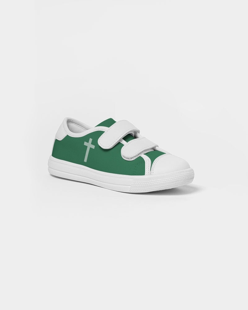 Simple Cross: Kids Green Velcro Sneaker
