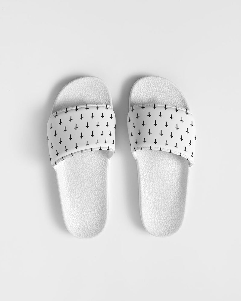 Mini Cross: Women's White Slide Sandal
