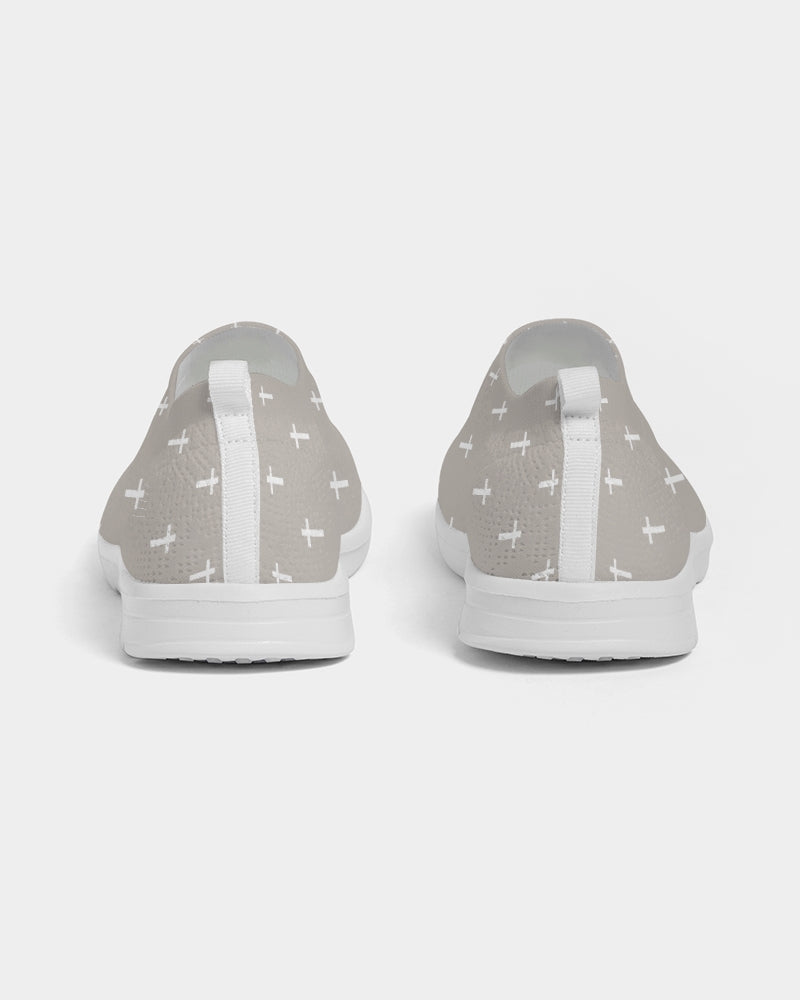 Mini Cross: Men's Taupe Flyknit Slip On Shoe
