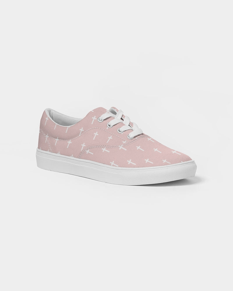 Mini Cross: Women's Pink Canvas Lace Up Sneaker