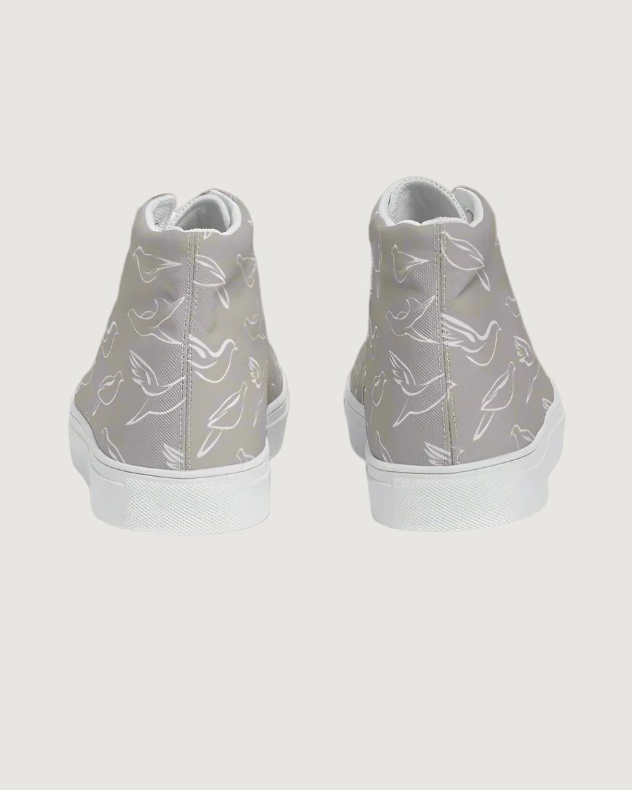 Doves: Women's Taupe Canvas Hightop Shoe