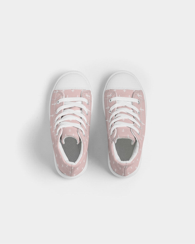Mini Cross: Kids Pink Canvas Hightop Shoe
