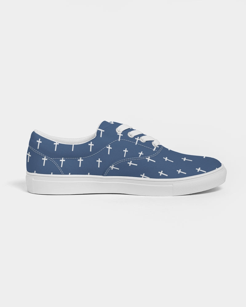 Mini Cross: Women's Navy Canvas Lace Up Sneaker