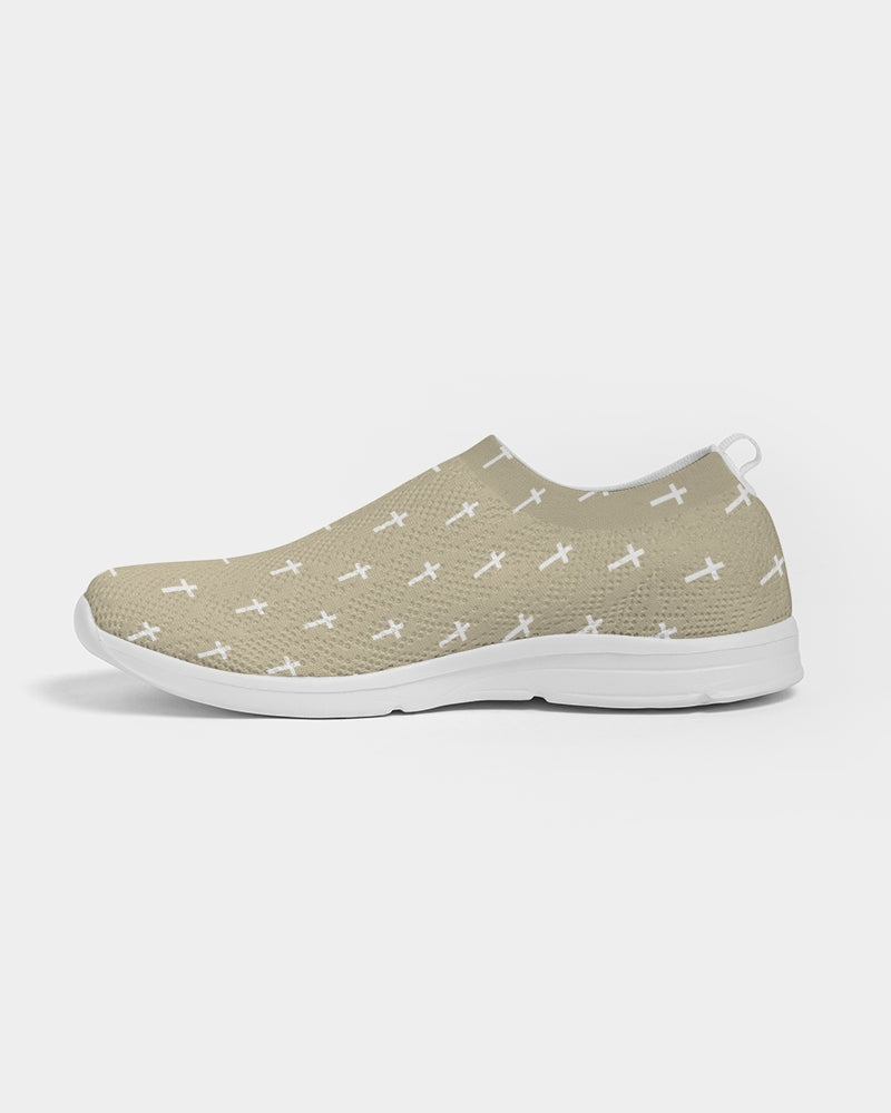 Mini Cross: Men's Tan Flyknit Slip On Shoe