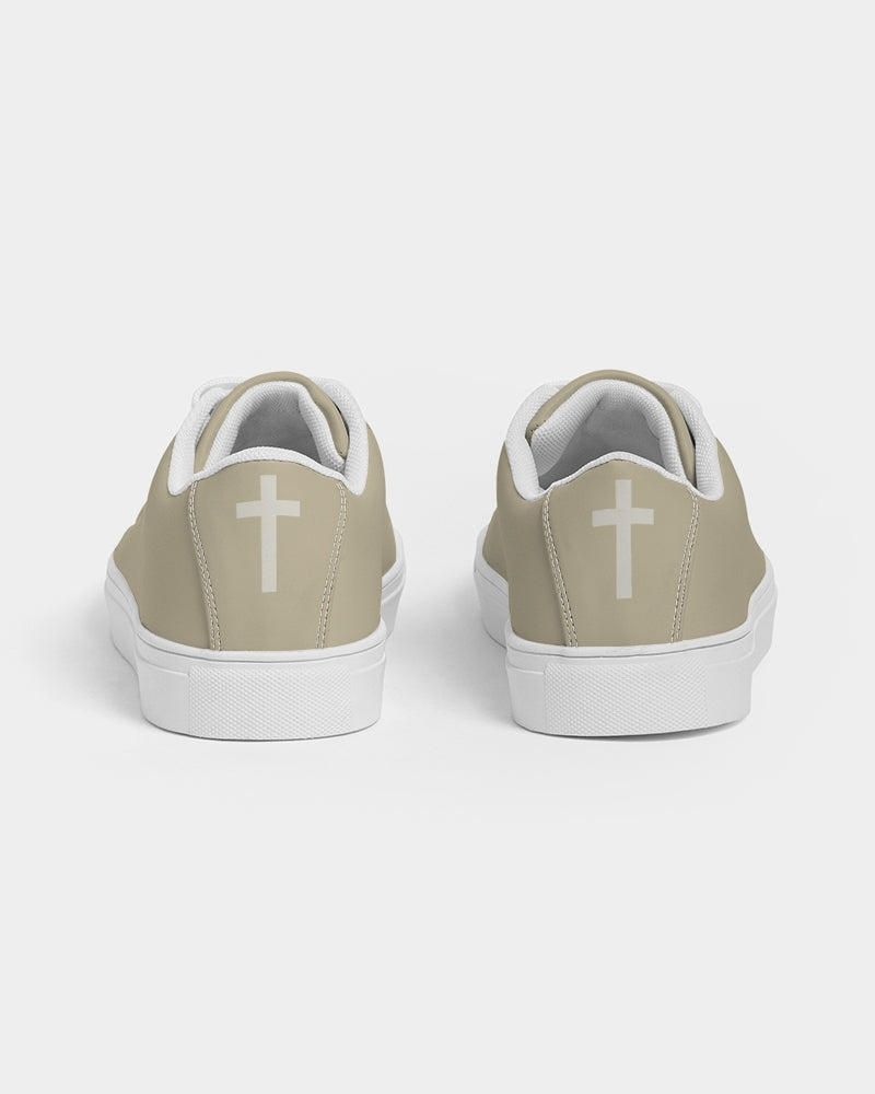 Simple Cross: Men's Tan Vegan Leather Sneaker