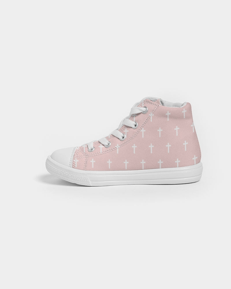 Mini Cross: Kids Pink Canvas Hightop Shoe