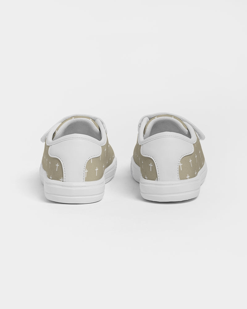 Mini Cross: Kids Tan Velcro Sneaker