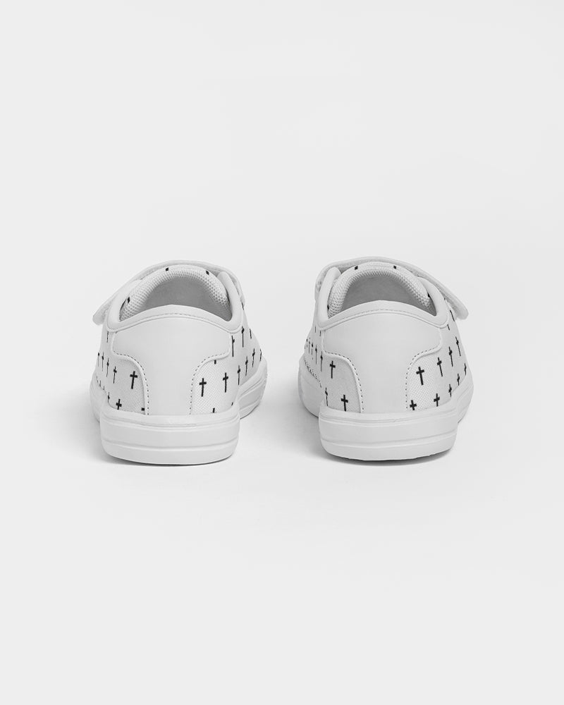 Mini Cross: Kids White Velcro Sneaker