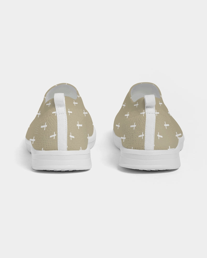 Mini Cross: Men's Tan Flyknit Slip On Shoe
