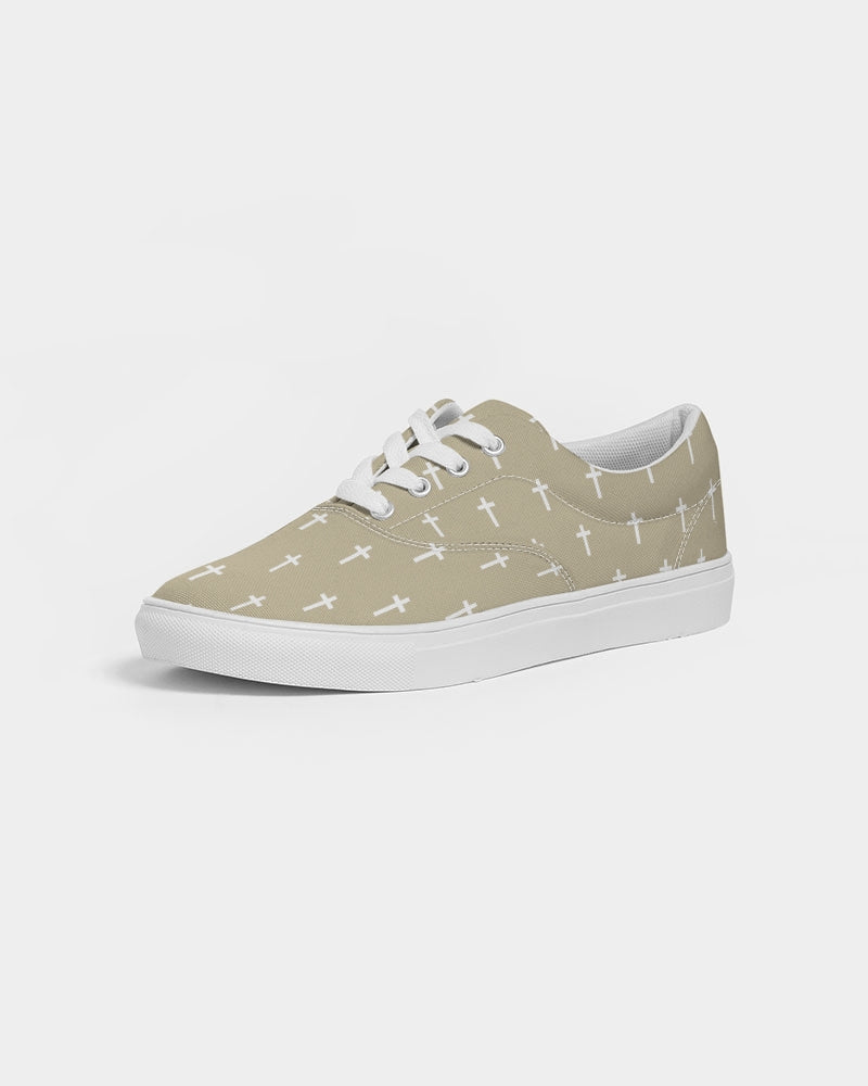 Mini Cross: Women's Tan Canvas Lace Up Sneaker