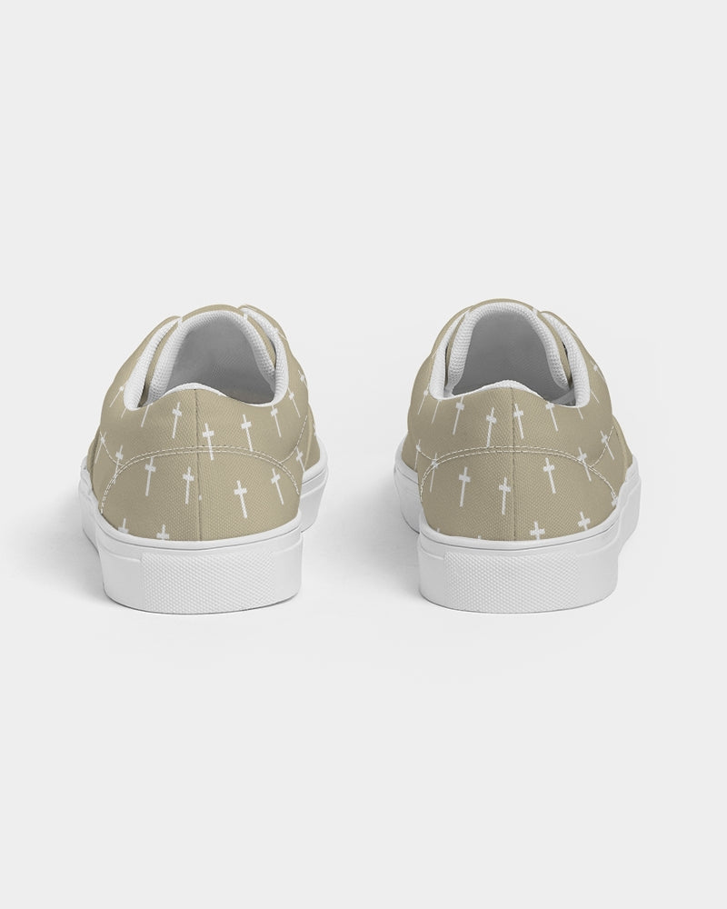 Mini Cross: Women's Tan Canvas Lace Up Sneaker