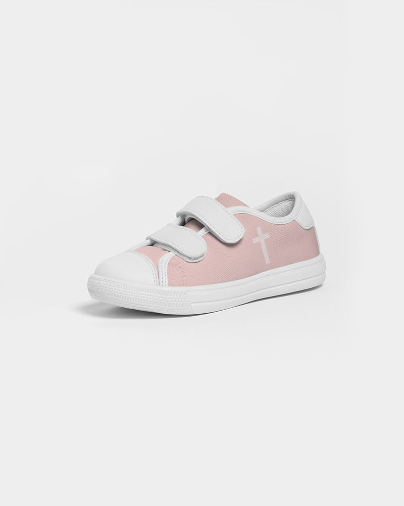 Simple Cross: Kids Pink Velcro Sneaker