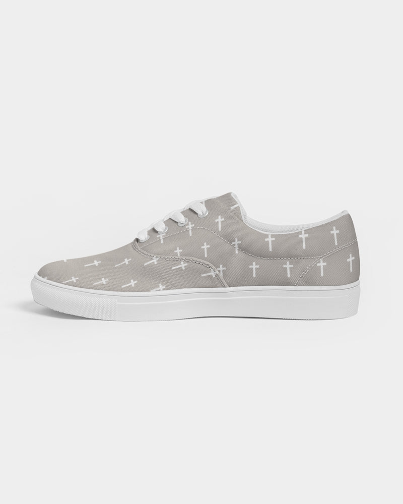 Mini Cross: Women's Taupe Canvas Lace Up Sneaker
