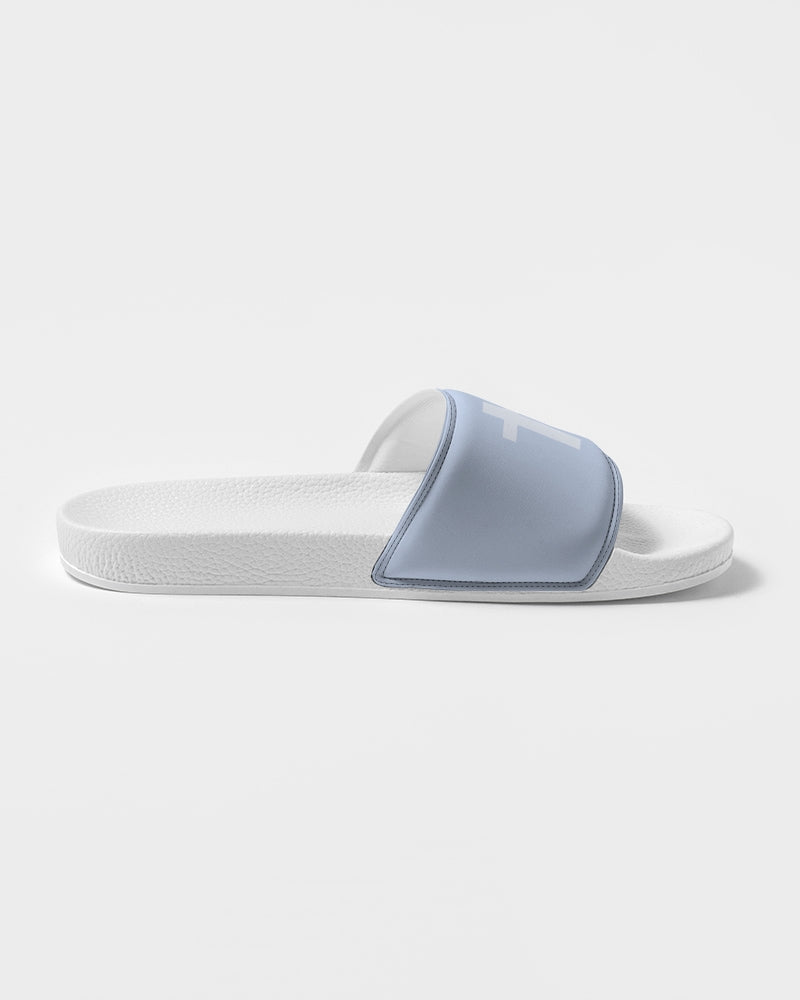 Simple Cross: Women's Light Blue Slide Sandal