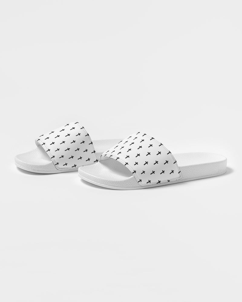 Mini Cross: Women's White Slide Sandal