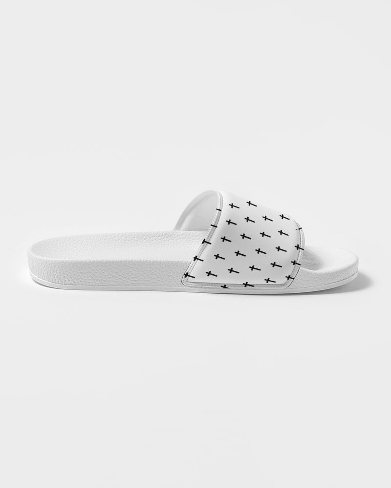 Mini Cross: Women's White Slide Sandal
