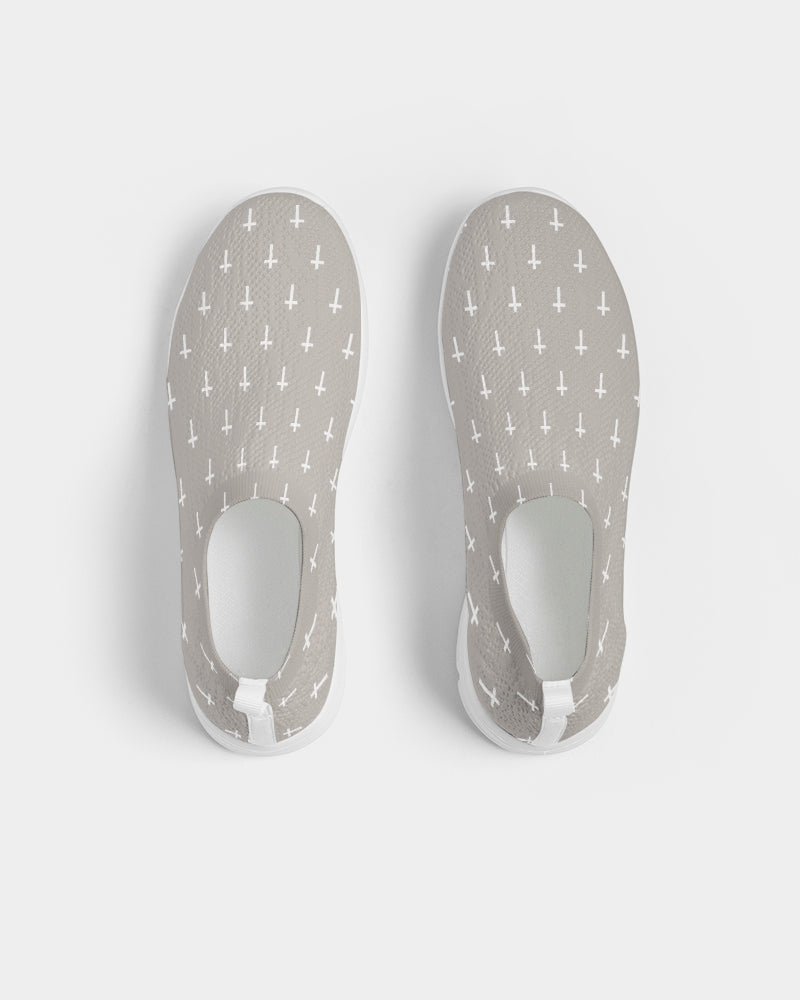 Mini Cross: Men's Taupe Flyknit Slip On Shoe