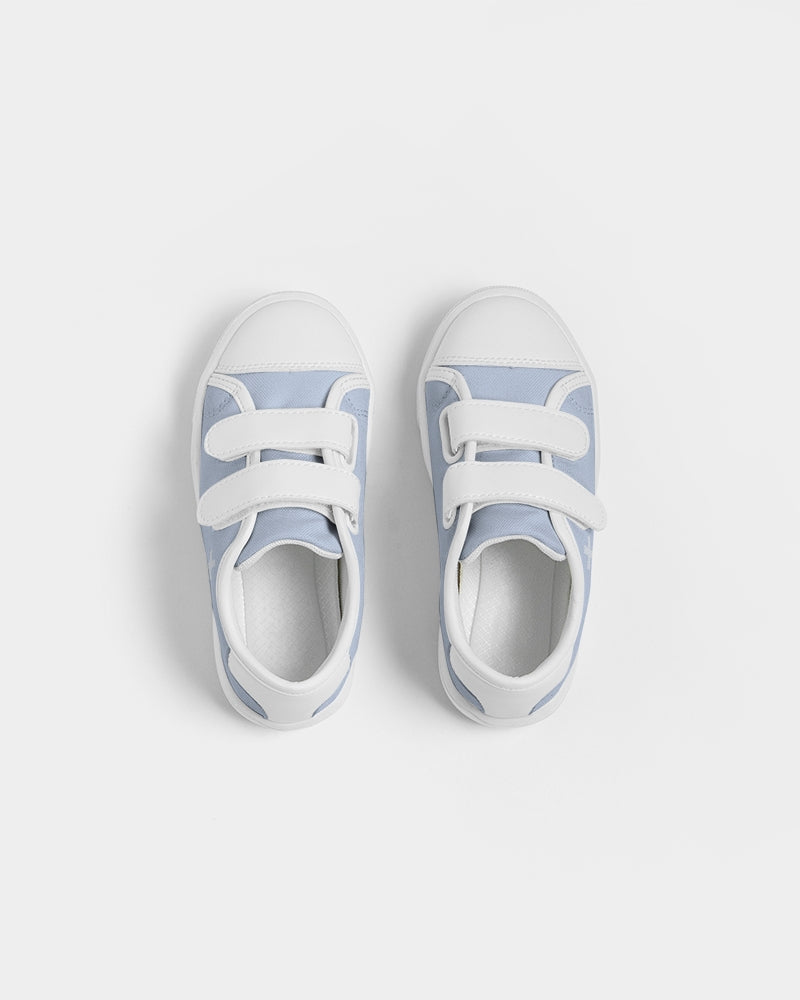 Simple Cross: Kids Light Blue Velcro Sneaker