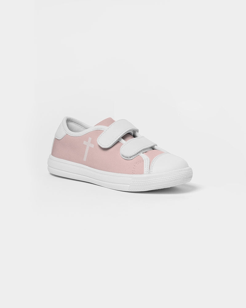 Simple Cross: Kids Pink Velcro Sneaker