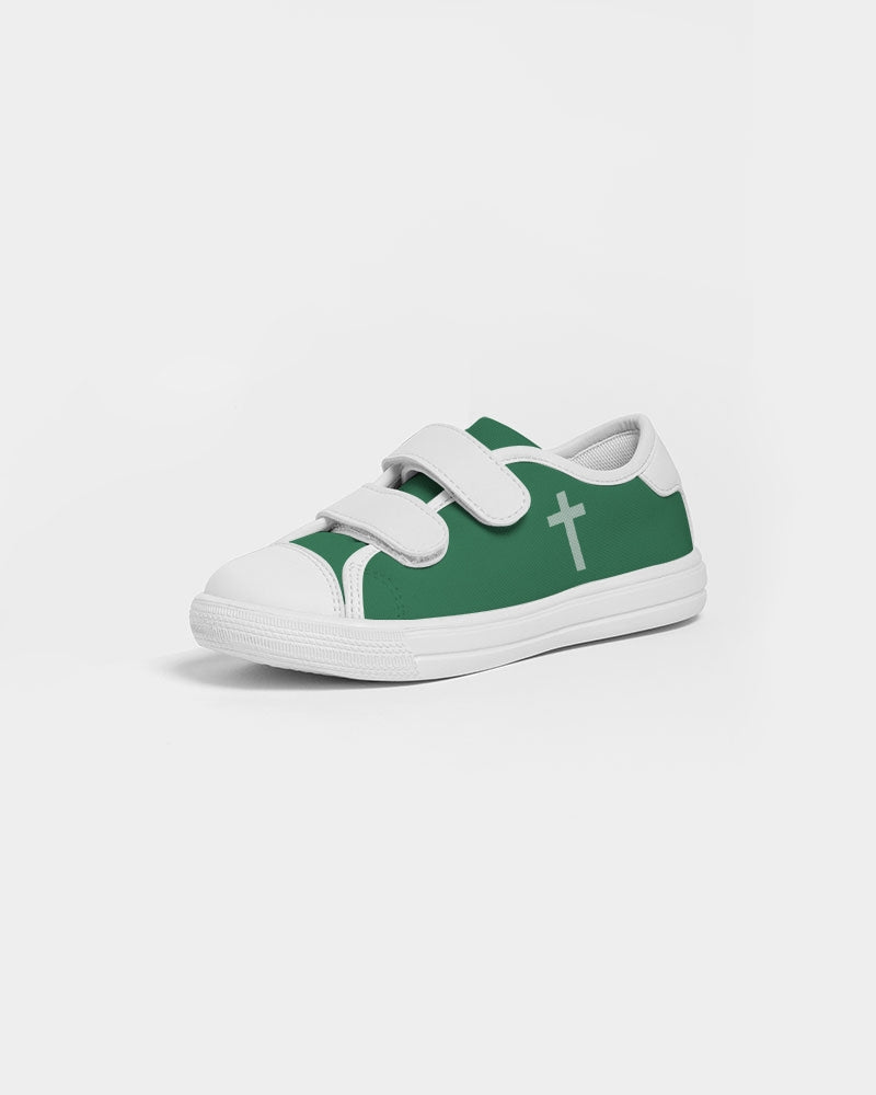 Simple Cross: Kids Green Velcro Sneaker