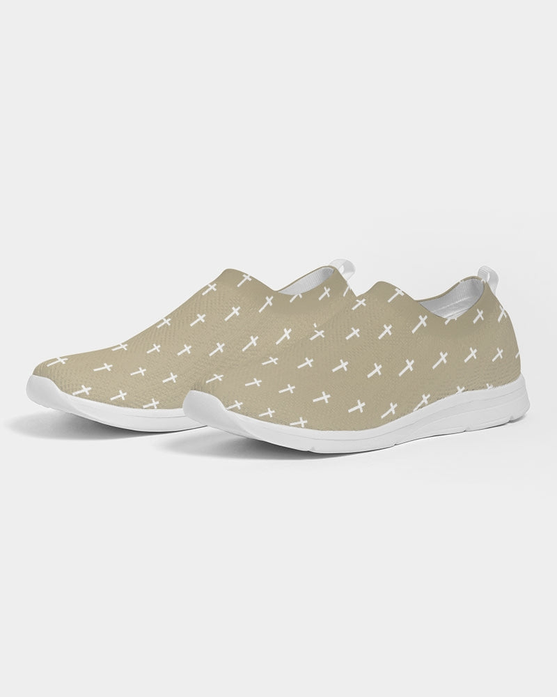 Mini Cross: Men's Tan Flyknit Slip On Shoe