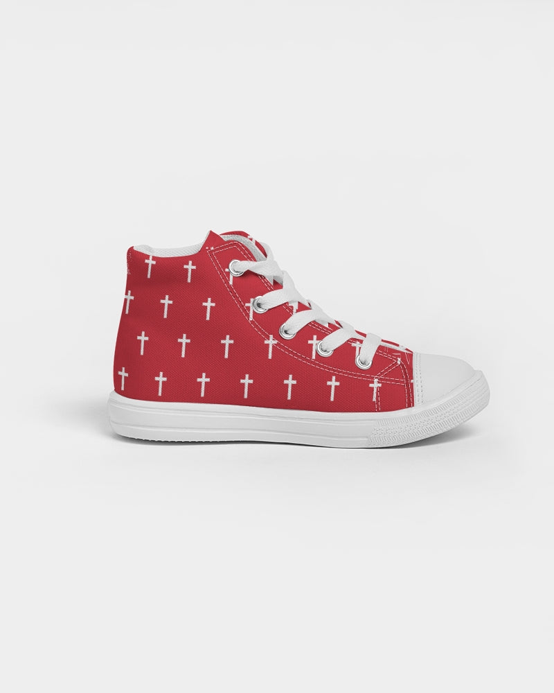 Mini Cross: Kids Red Canvas Hightop Shoe