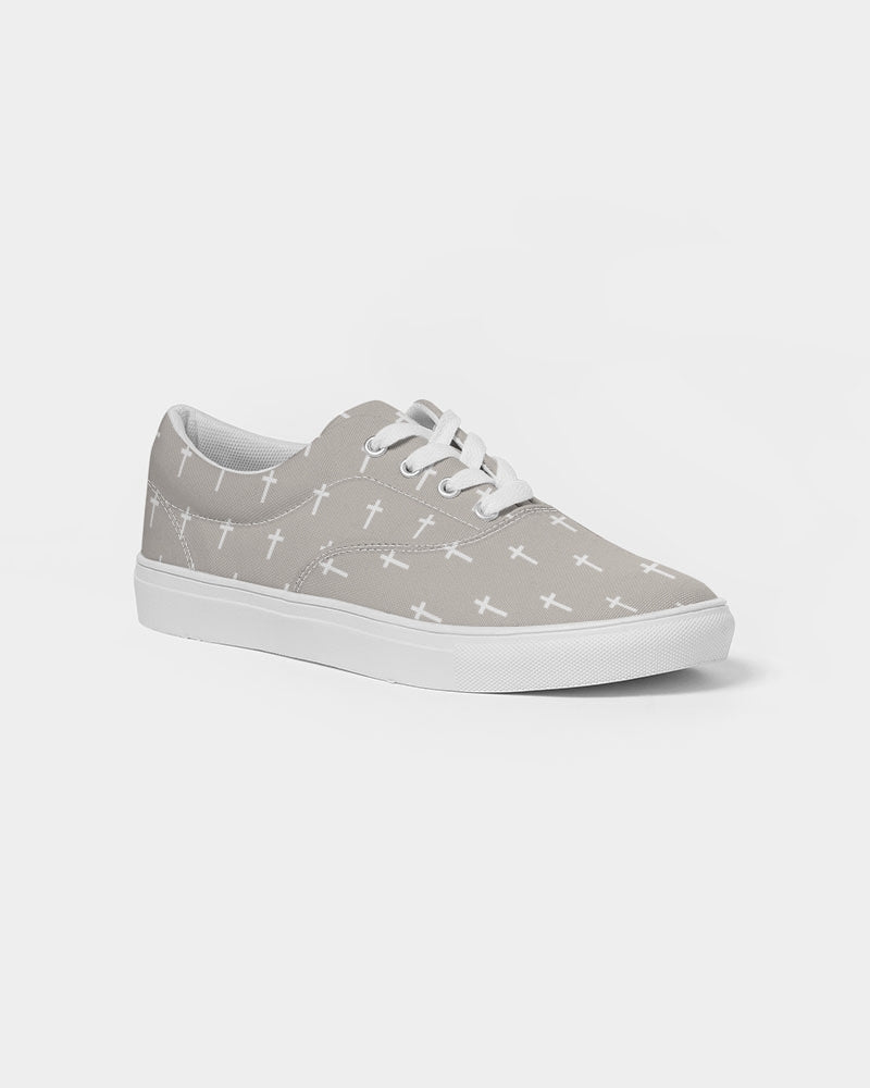 Mini Cross: Women's Taupe Canvas Lace Up Sneaker