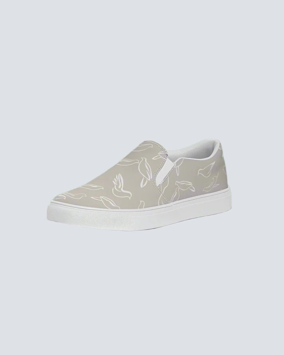 Doves: Women's Taupe Canvas Slip On Shoe