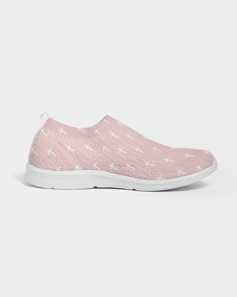 Mini Cross: Women's Pink Flyknit Slip On Shoe
