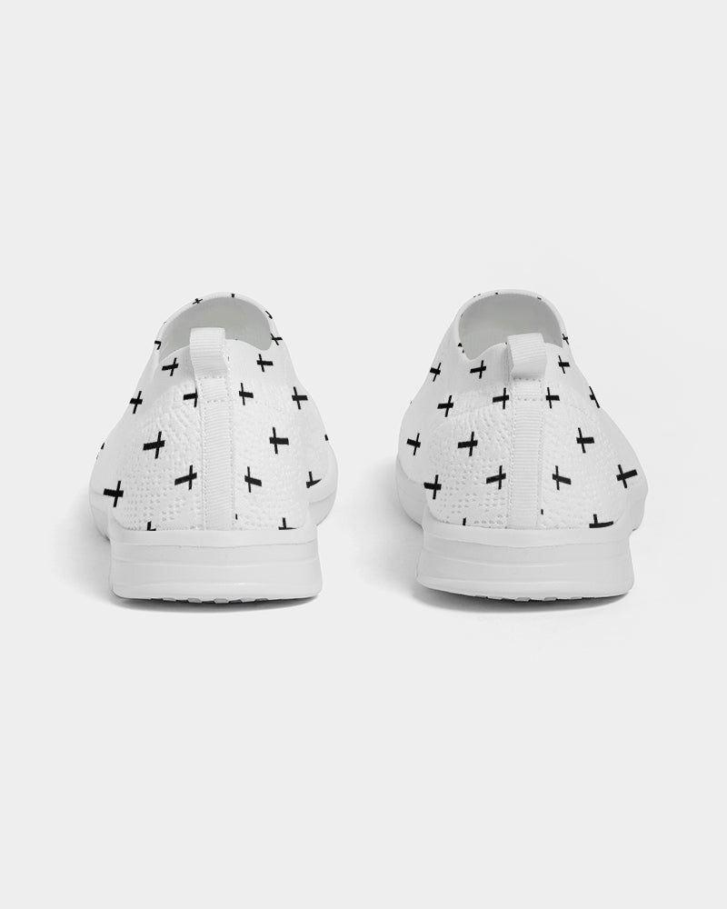 Mini Cross: Men's White Flyknit Slip On Shoe