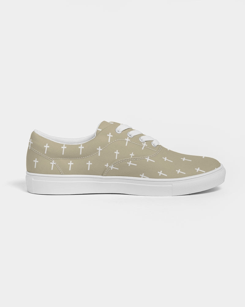 Mini Cross: Women's Tan Canvas Lace Up Sneaker
