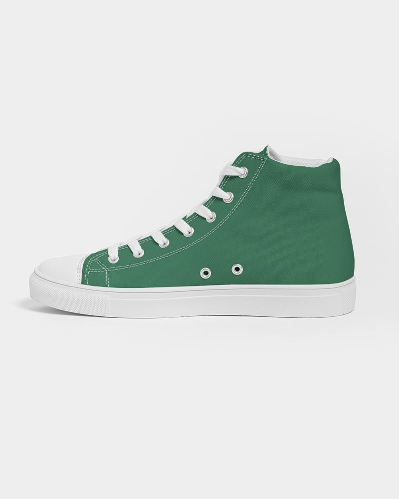 Simple Cross: Men's Green Canvas Hightop Shoe
