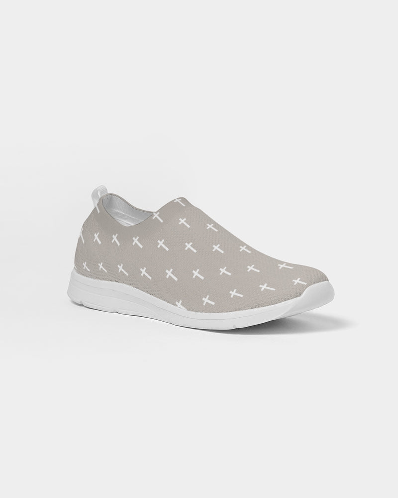 Mini Cross: Men's Taupe Flyknit Slip On Shoe