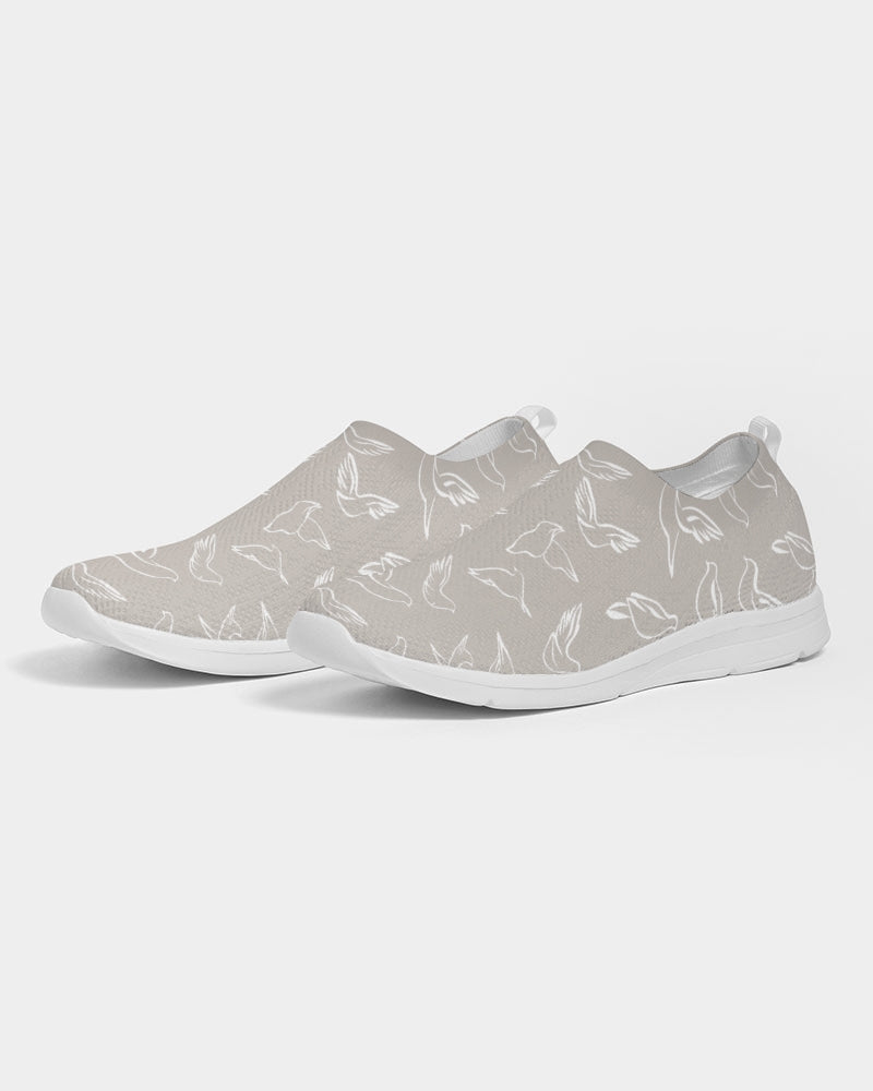 Doves: Women's Taupe Flyknit Slip On Shoe