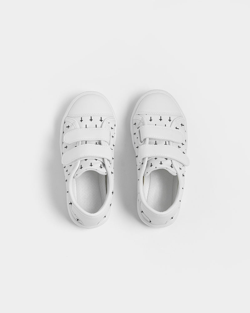 Mini Cross: Kids White Velcro Sneaker