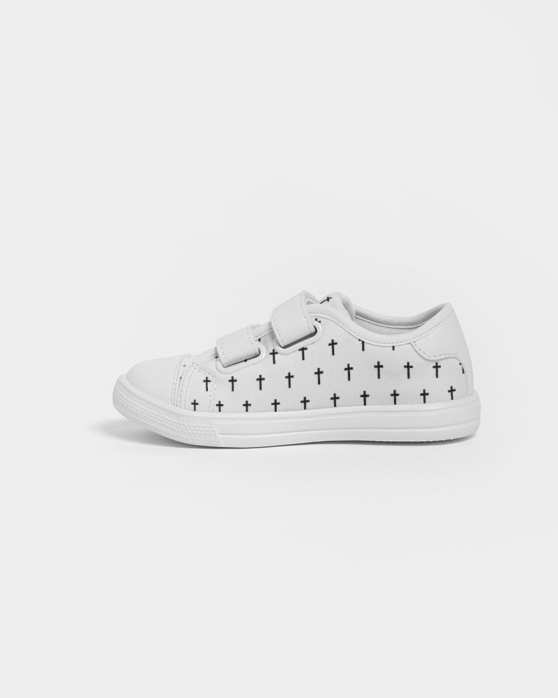 Mini Cross: Kids White Velcro Sneaker