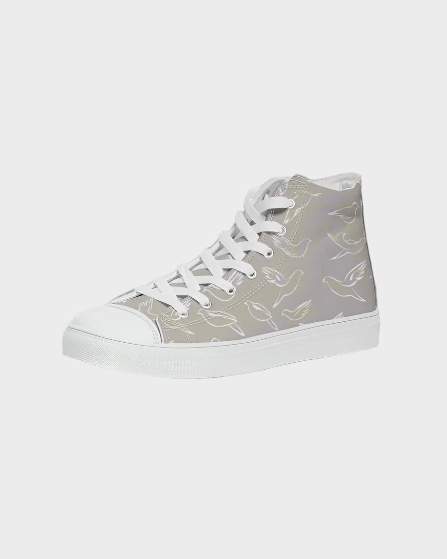 Doves: Men's Taupe Canvas Hightop Shoe