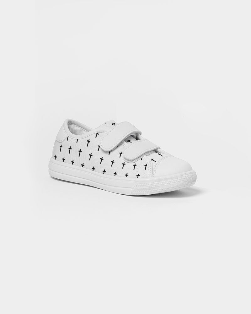 Mini Cross: Kids White Velcro Sneaker