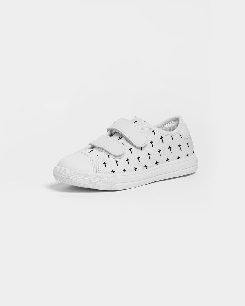 Mini Cross: Kids White Velcro Sneaker