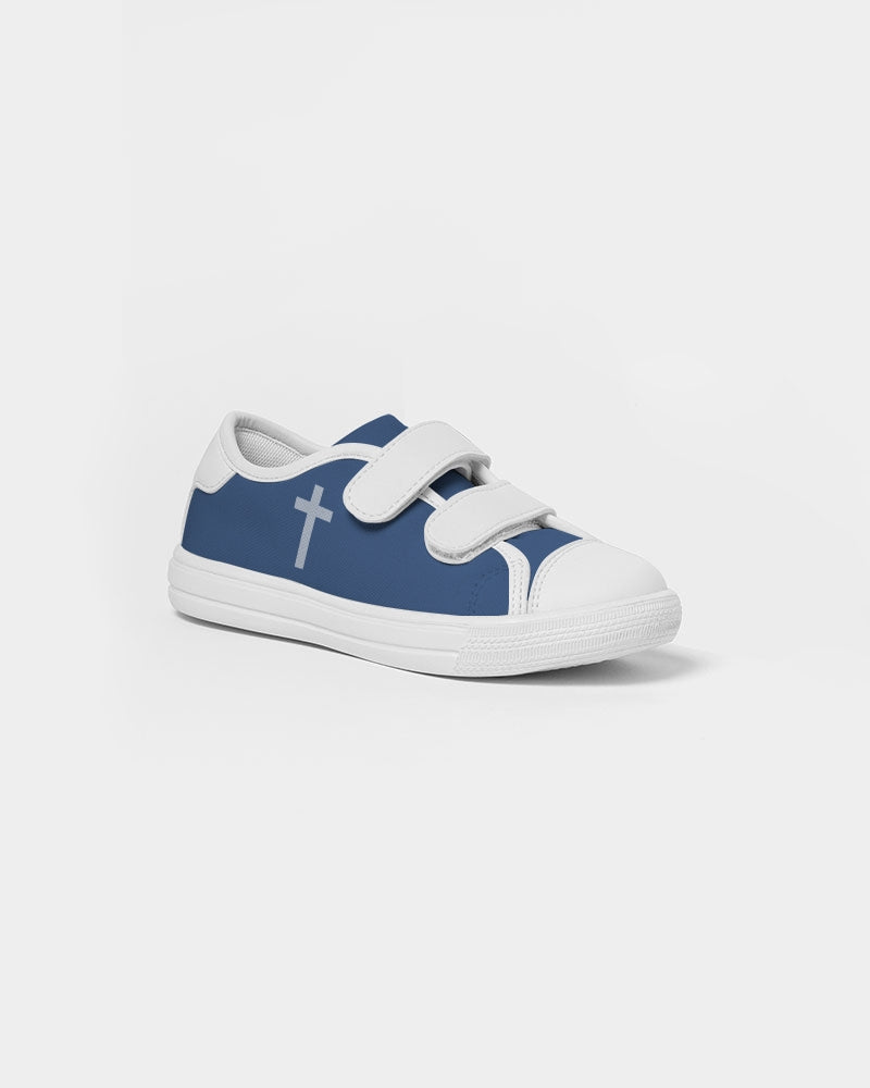 Simple Cross: Kids Navy Velcro Sneaker