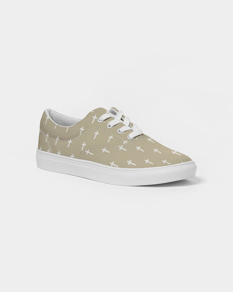 Mini Cross: Women's Tan Canvas Lace Up Sneaker