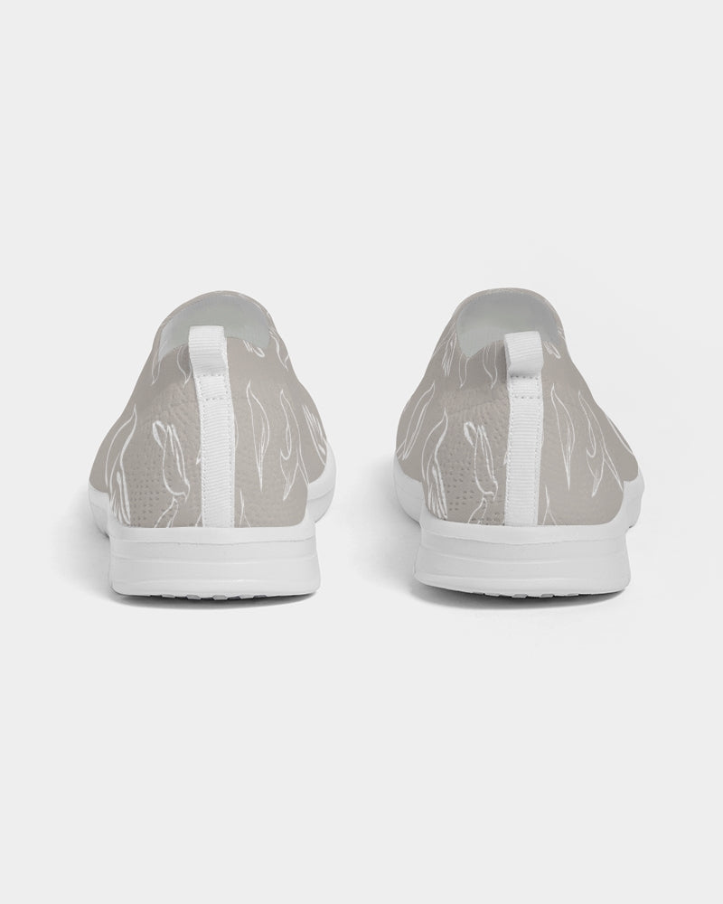 Doves: Women's Taupe Flyknit Slip On Shoe