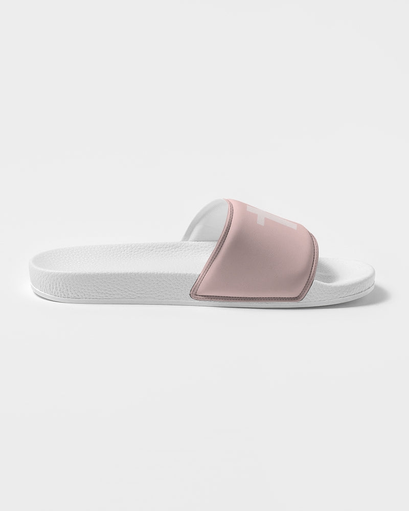 Simple Cross: Women's Pink Slide Sandal