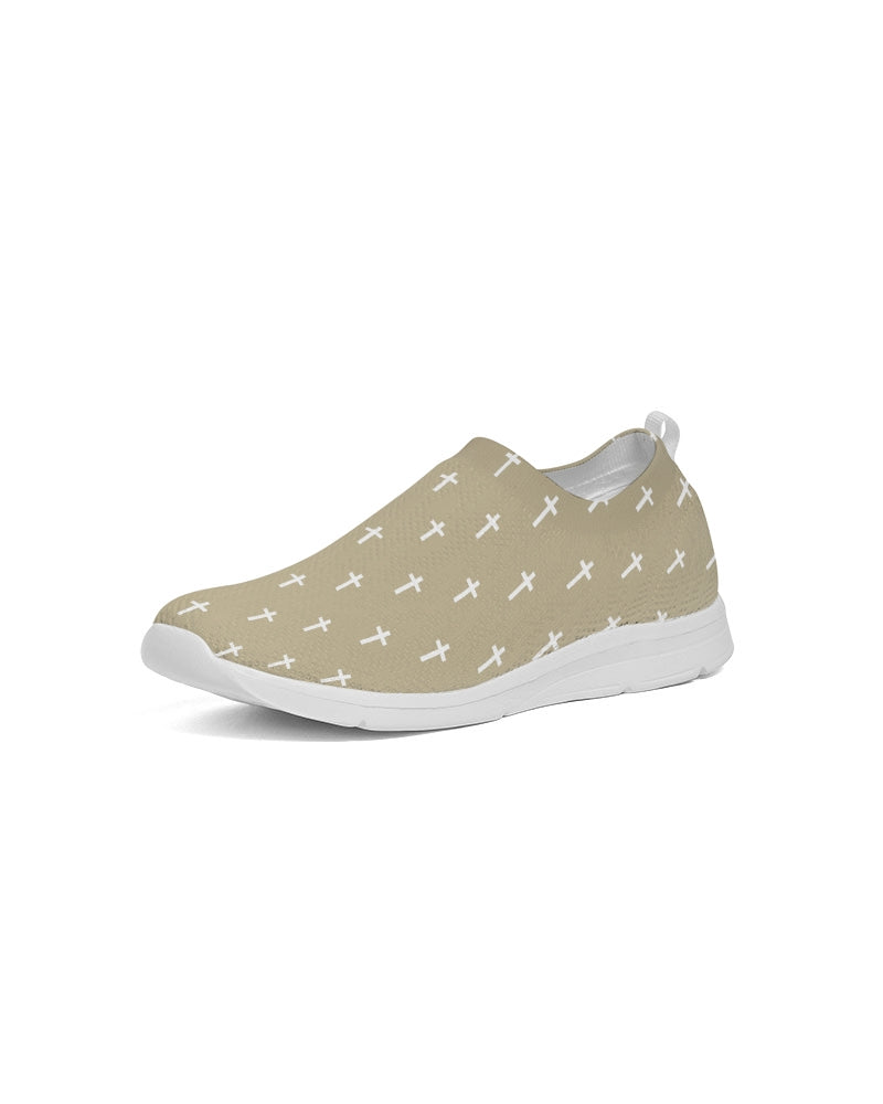 Mini Cross: Men's Tan Flyknit Slip On Shoe